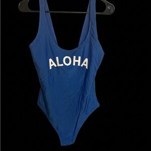 Blue ALOHAS Scoop One-Piece Swimsuit